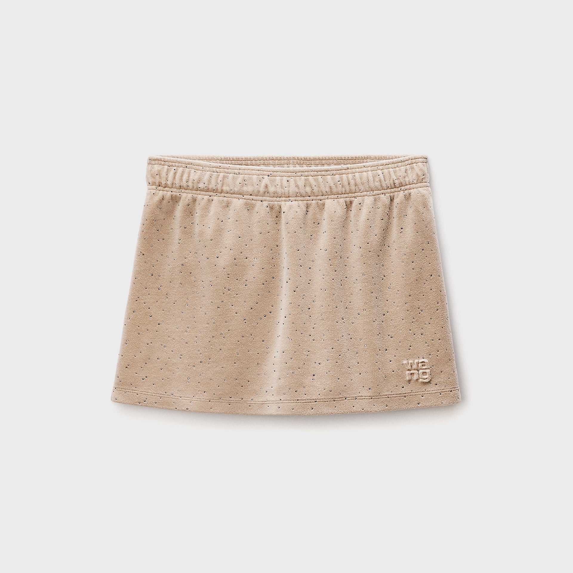 Alexander Wang Mid-Rise Mini Hotfix Skort - Taupe