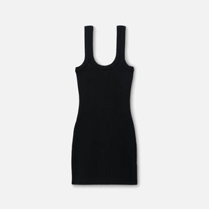 T by Alexander Wang Mini Tank Dress with Embossed Logo - Black