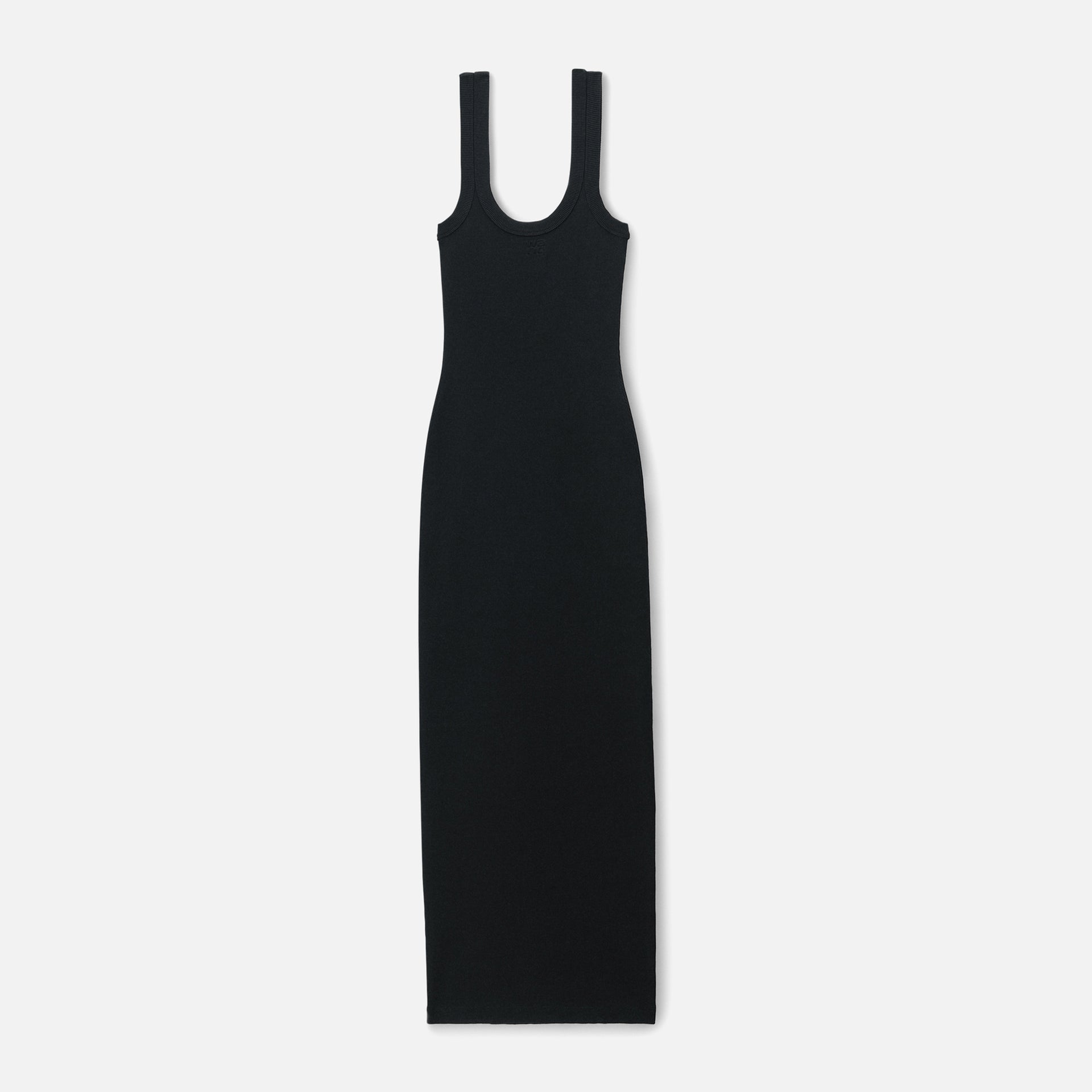 Alexander Wang Maxi Tank Dress with Embossed Logo - Black Kith Alexander Wang Maxi Tank Dress with Embossed Logo - Black Kith