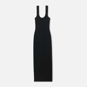 T by Alexander Wang Maxi Tank Dress with Embossed Logo - Black