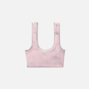 T by Alexander Wang Tank Bra with Embossed Logo - Washed Pink Ice