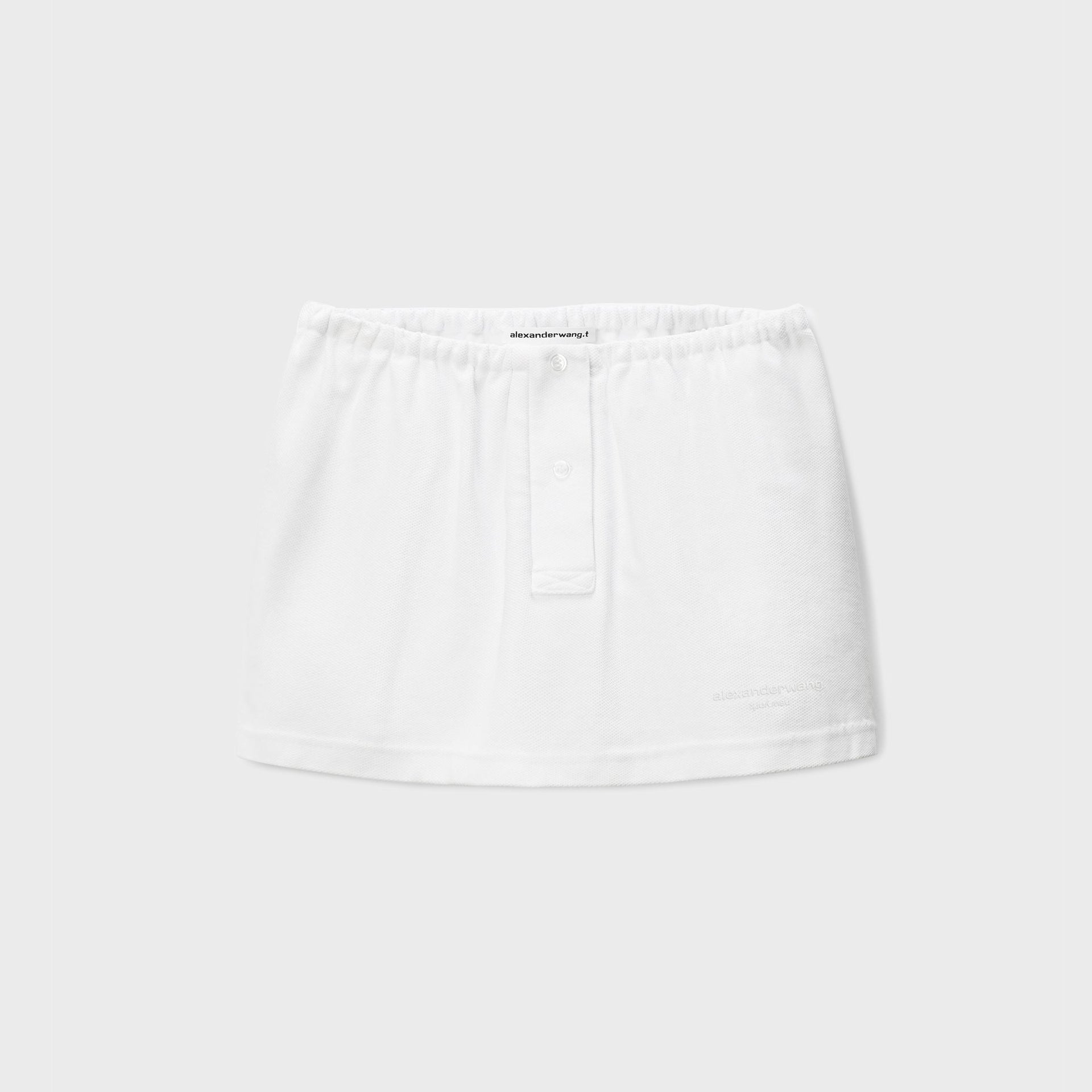 T by Alexander Wang Mini Deconstructed Polo Skort - Vintage White