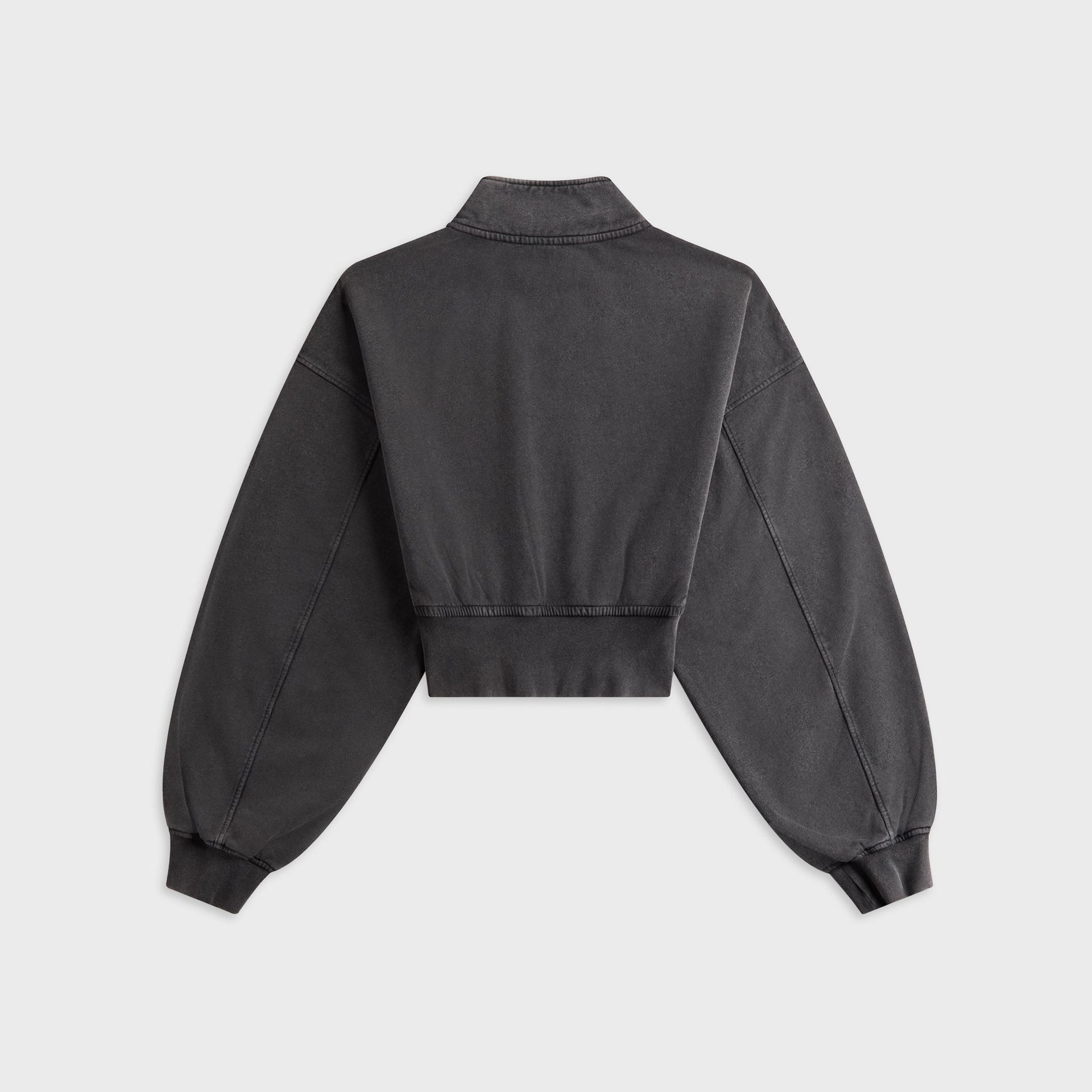 T by Alexander Wang Cropped Half Zip Pull Over - Washed Asphalt