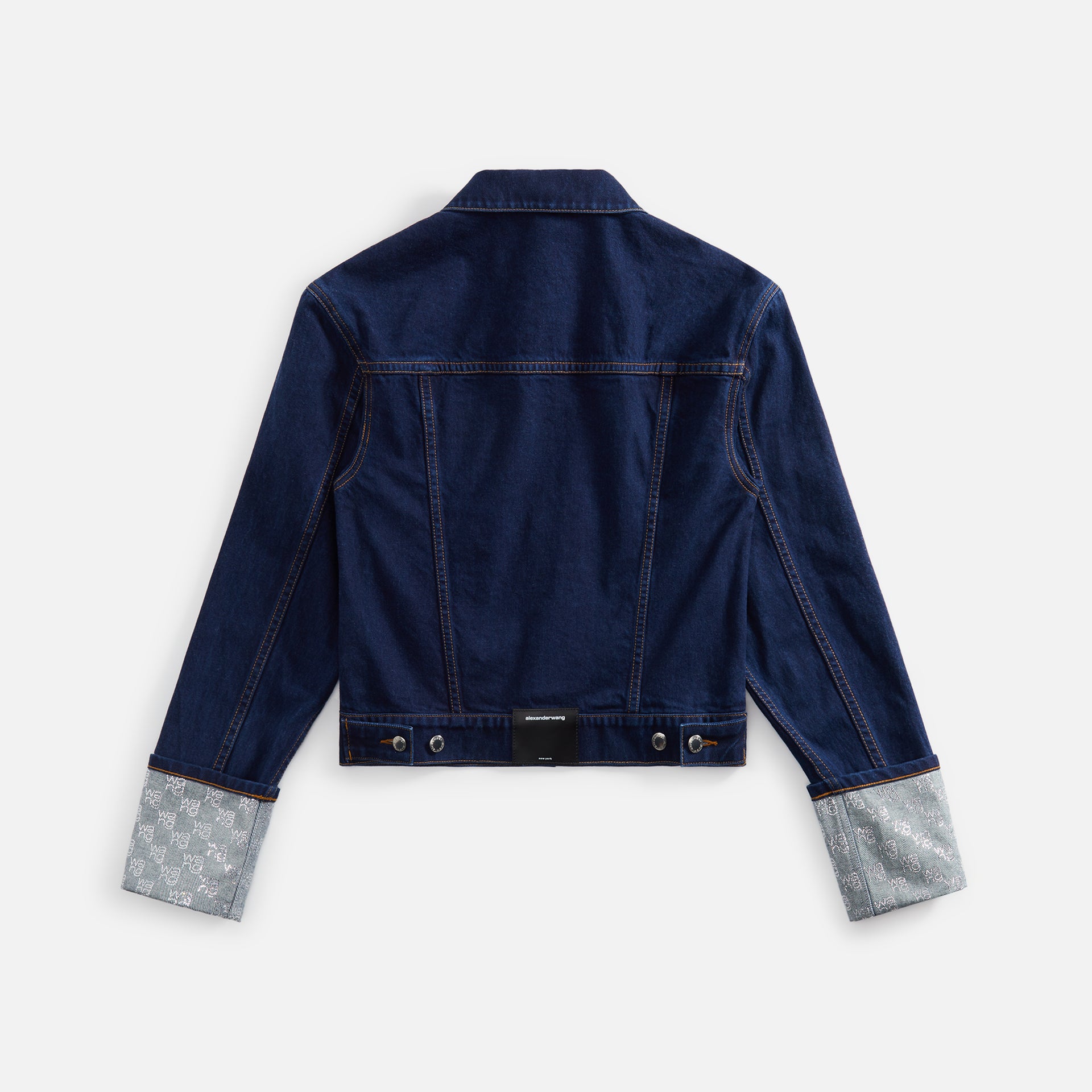 T by Alexander Wang Crystal Cuff Stacked Wang Jacket - Bright Indigo