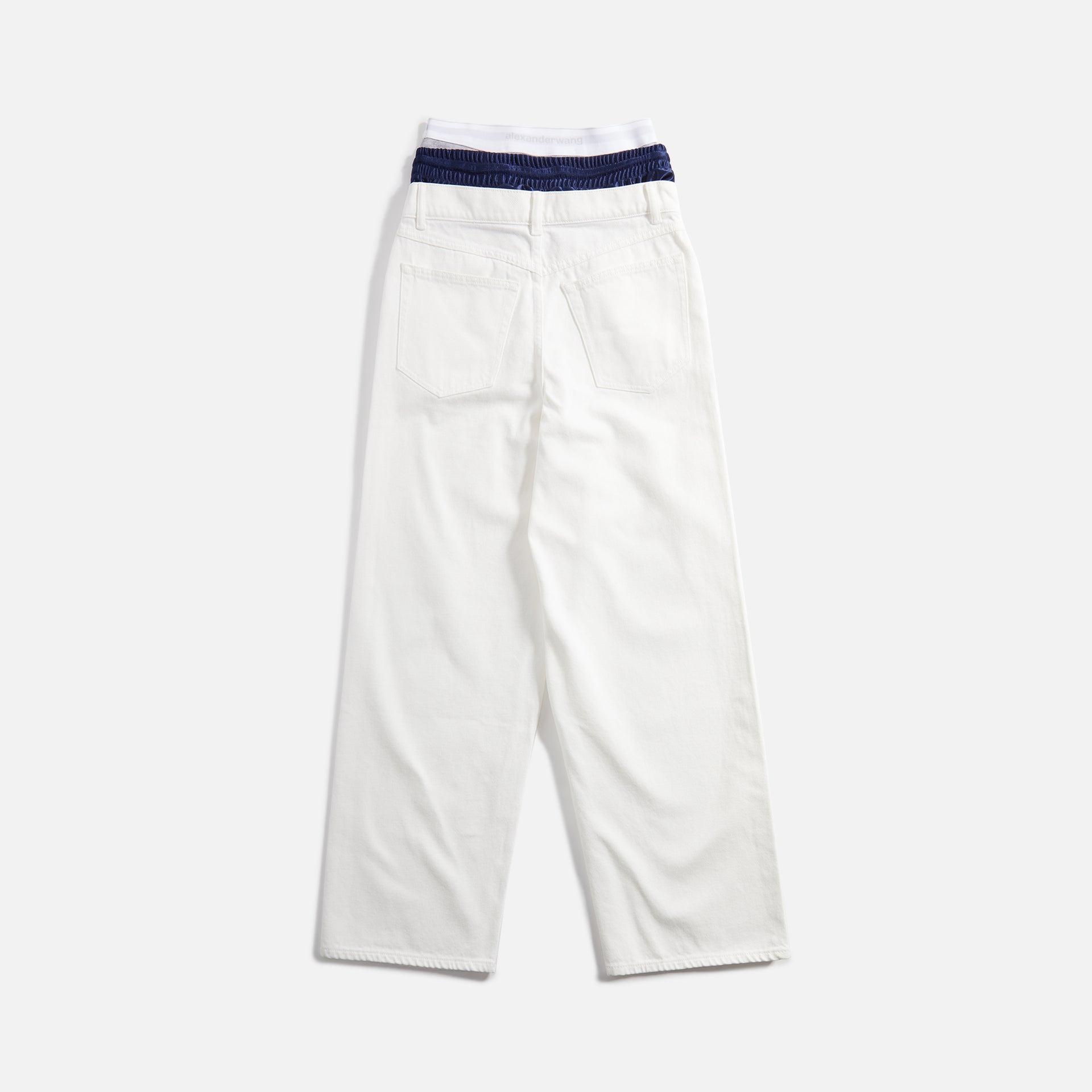 T by Alexander Wang Pre-Styled Tri-Layer 5 Pocket Jean - White