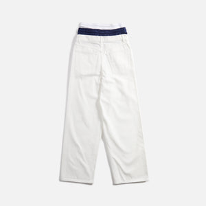 T by Alexander Wang Pre-Styled Tri-Layer 5 Pocket Jean - White