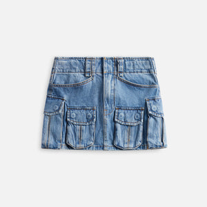 T by Alexander Wang Cargo Pocket Skirt - Vintage Light Indigo