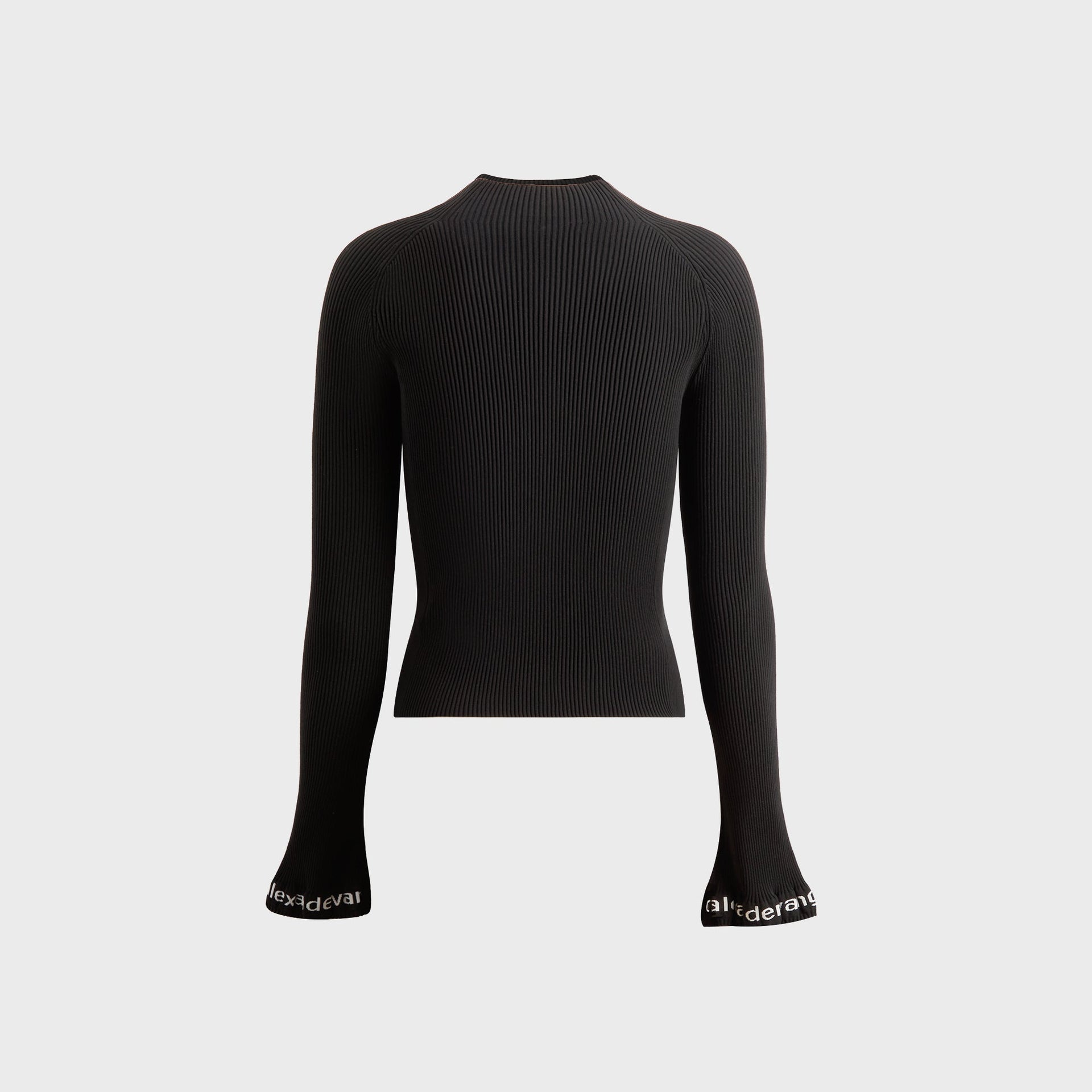 Alexander Wang Ribbed Long Sleeve Turtleneck - Black