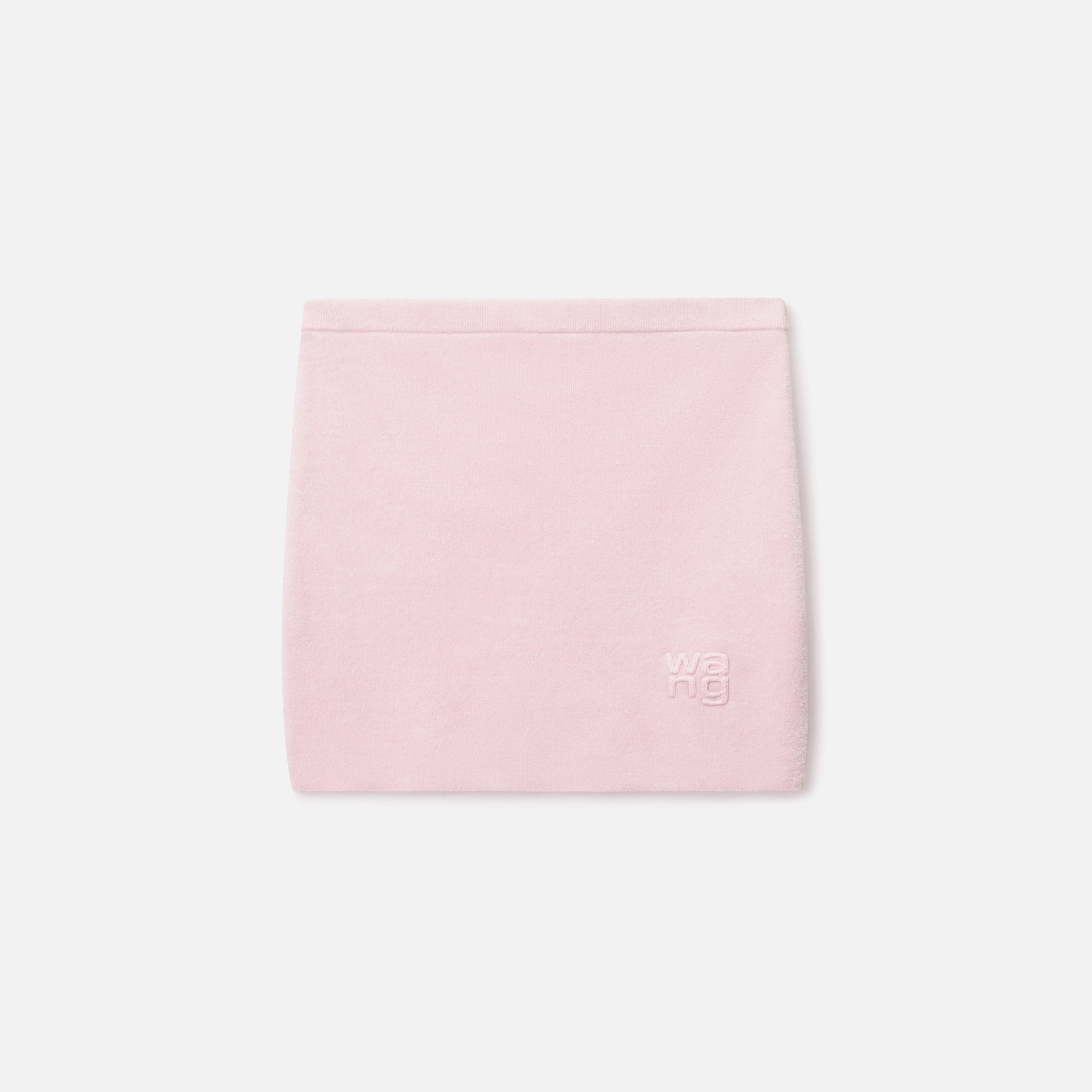 T by Alexander Wang Mini Skirt with Embossed Logo - Light Pink