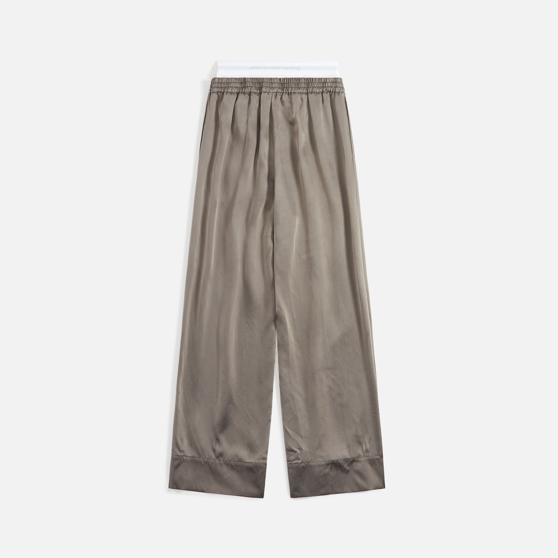 T by Alexander Wang Boxer Pant with Logo Elastic Combo - Grey / Black