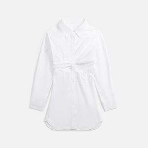 Alexander Wang Draped Button Up Dress - White