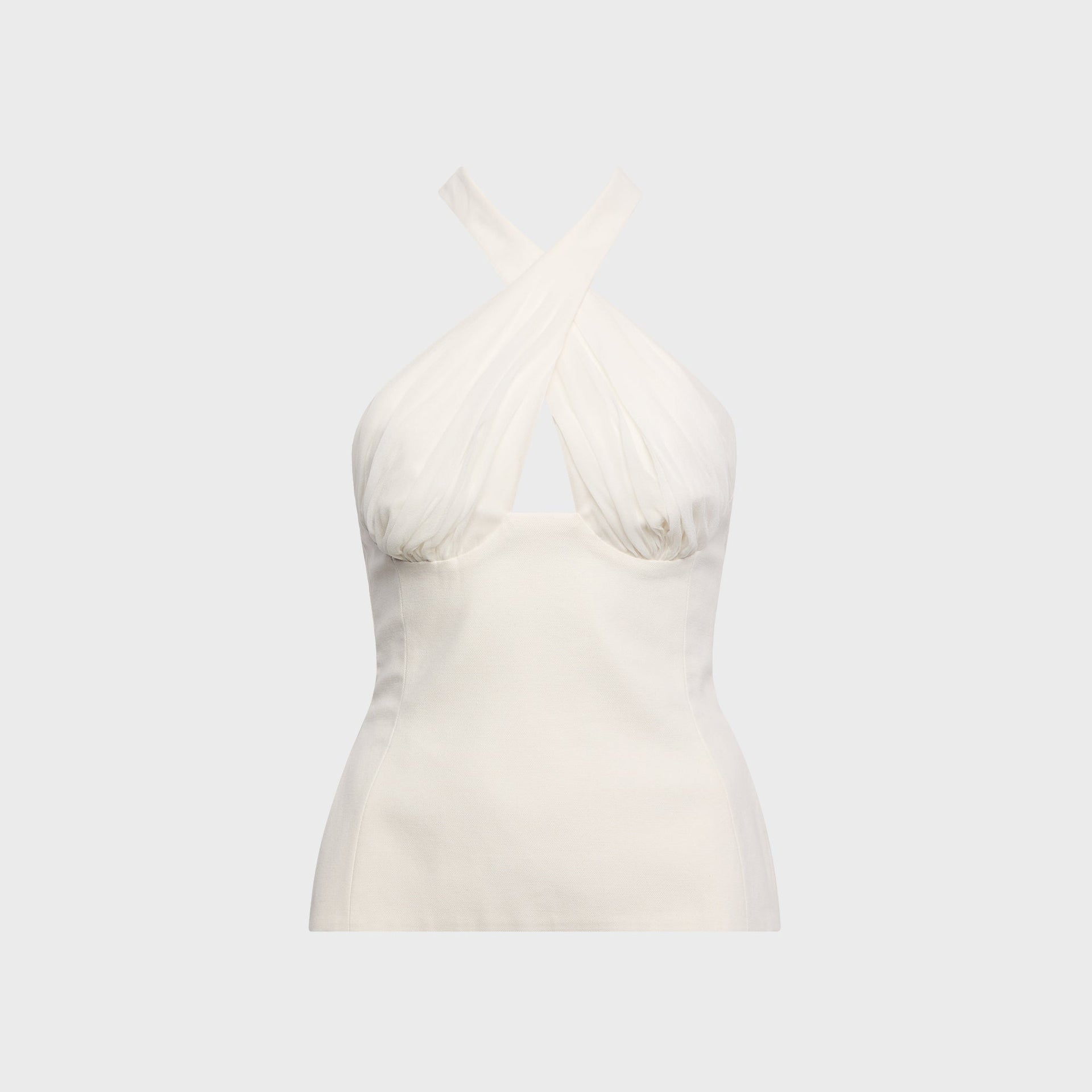 Tae Park Scuplted Halter Top - White