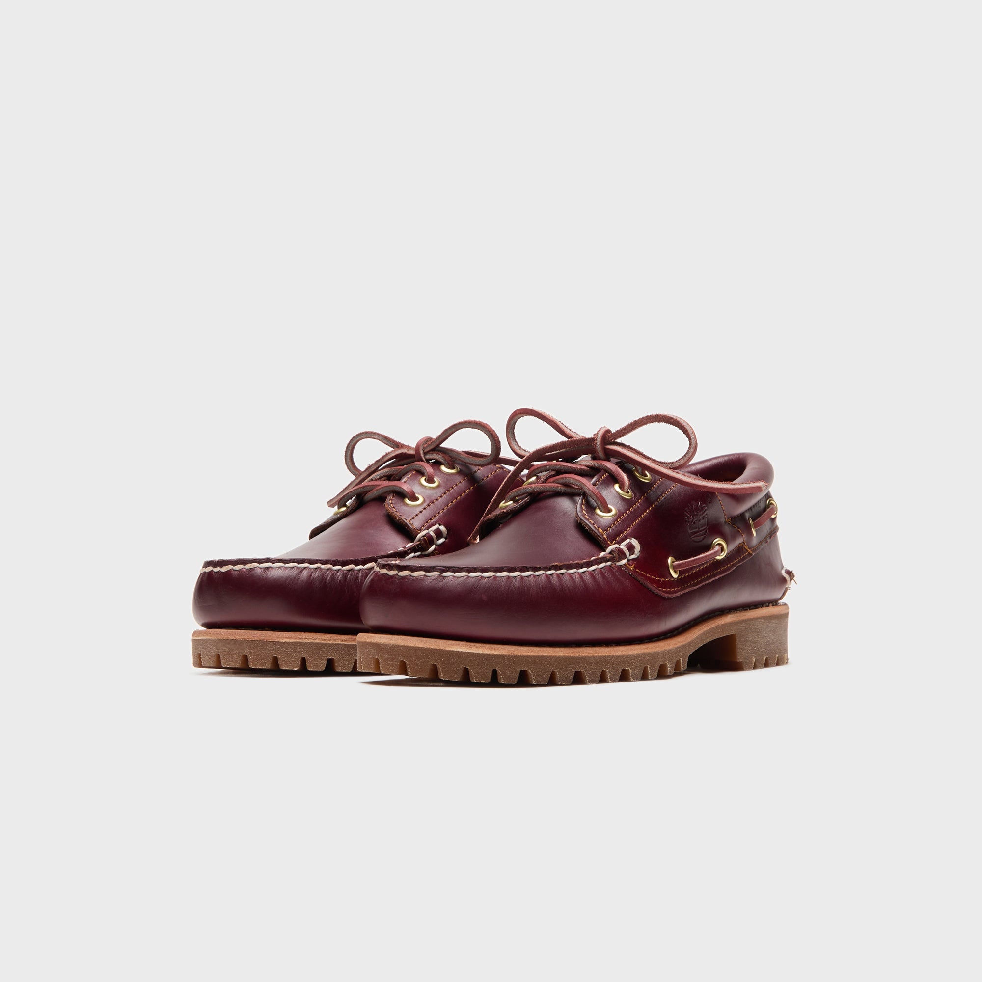 Timberland Authentic Three-Eye Lug Handsewn Boat Shoe - Burgundy
