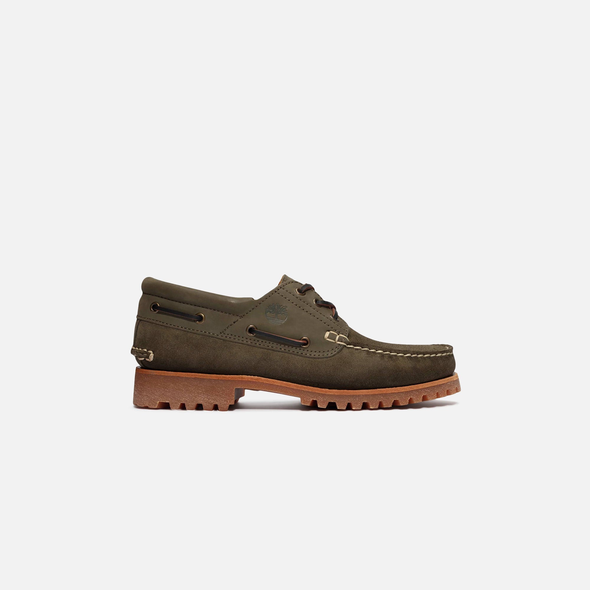 Timberland Authentic 3 Eye Classic Lug - Dark Green Suede – Kith