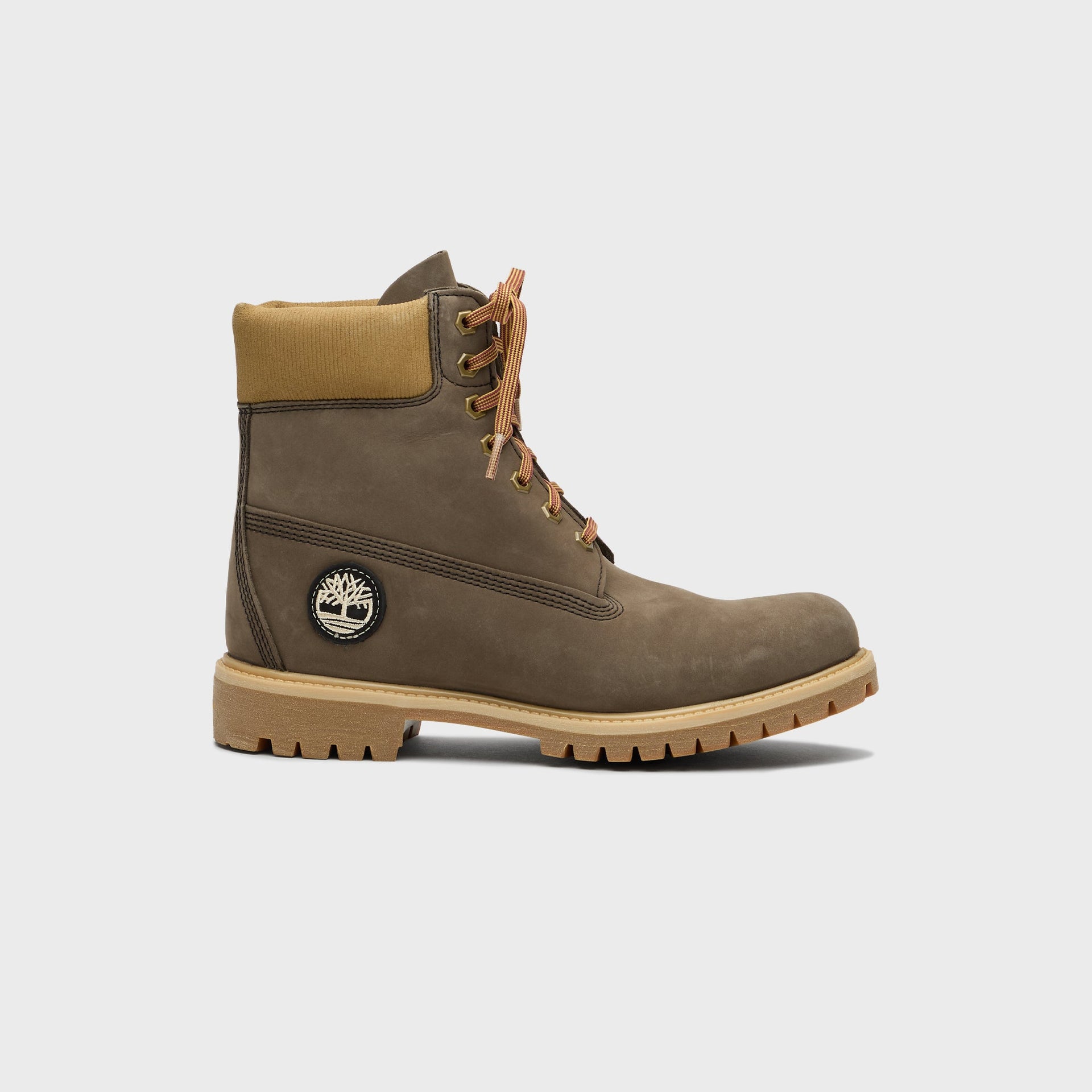 Timberland 6 Inch Lace Up Waterproof Boot - Dark Brown / Nubuck Olive