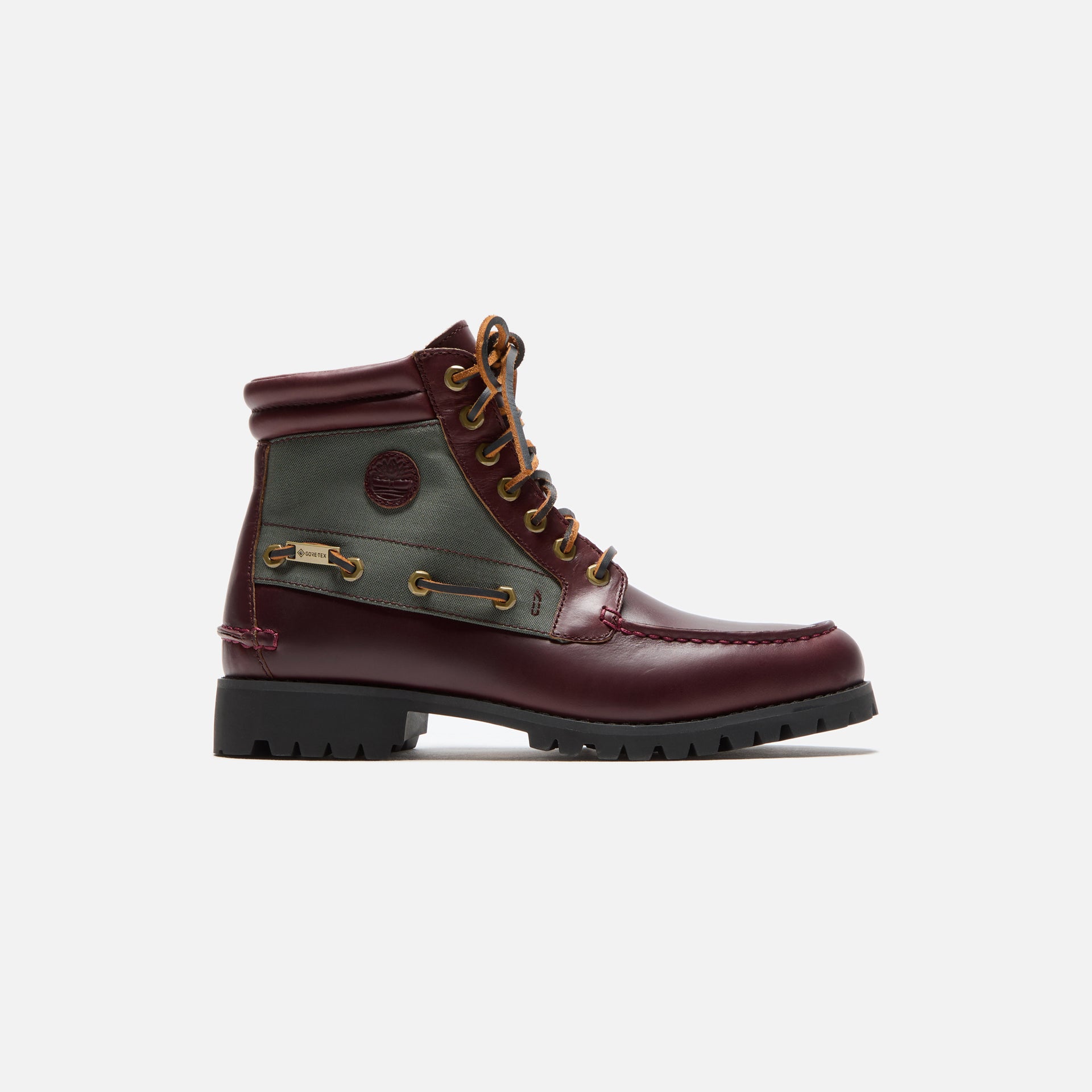 Timberland Britton Road 7-Eye Moc-Toe Lug Boot - Dark Red Full Grain