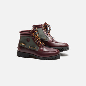 Timberland Britton Road 7-Eye Moc-Toe Lug Boot - Dark Red Full Grain