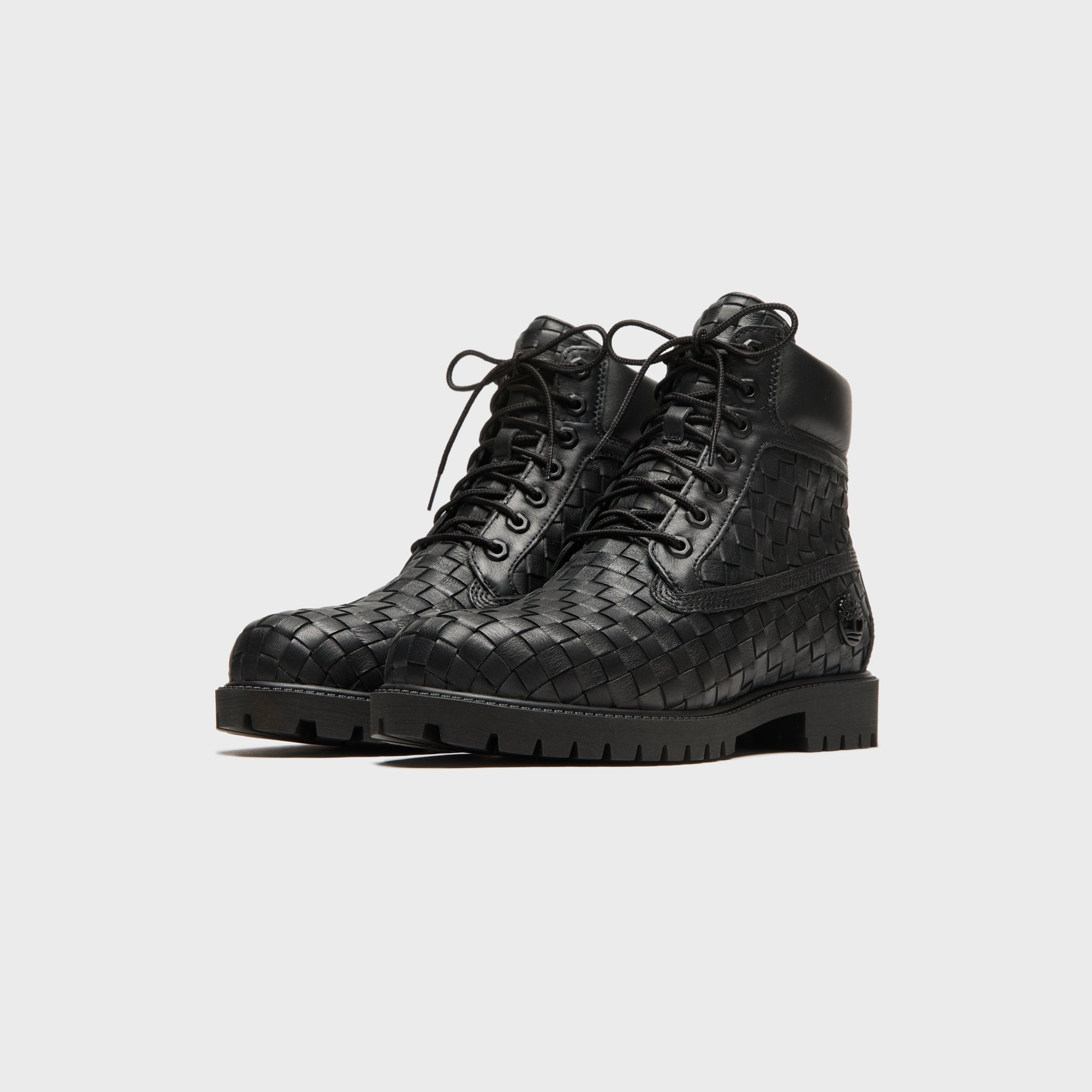 Timberland Woven 6-Inch Lace Up Full Grain Boot - Black – Kith
