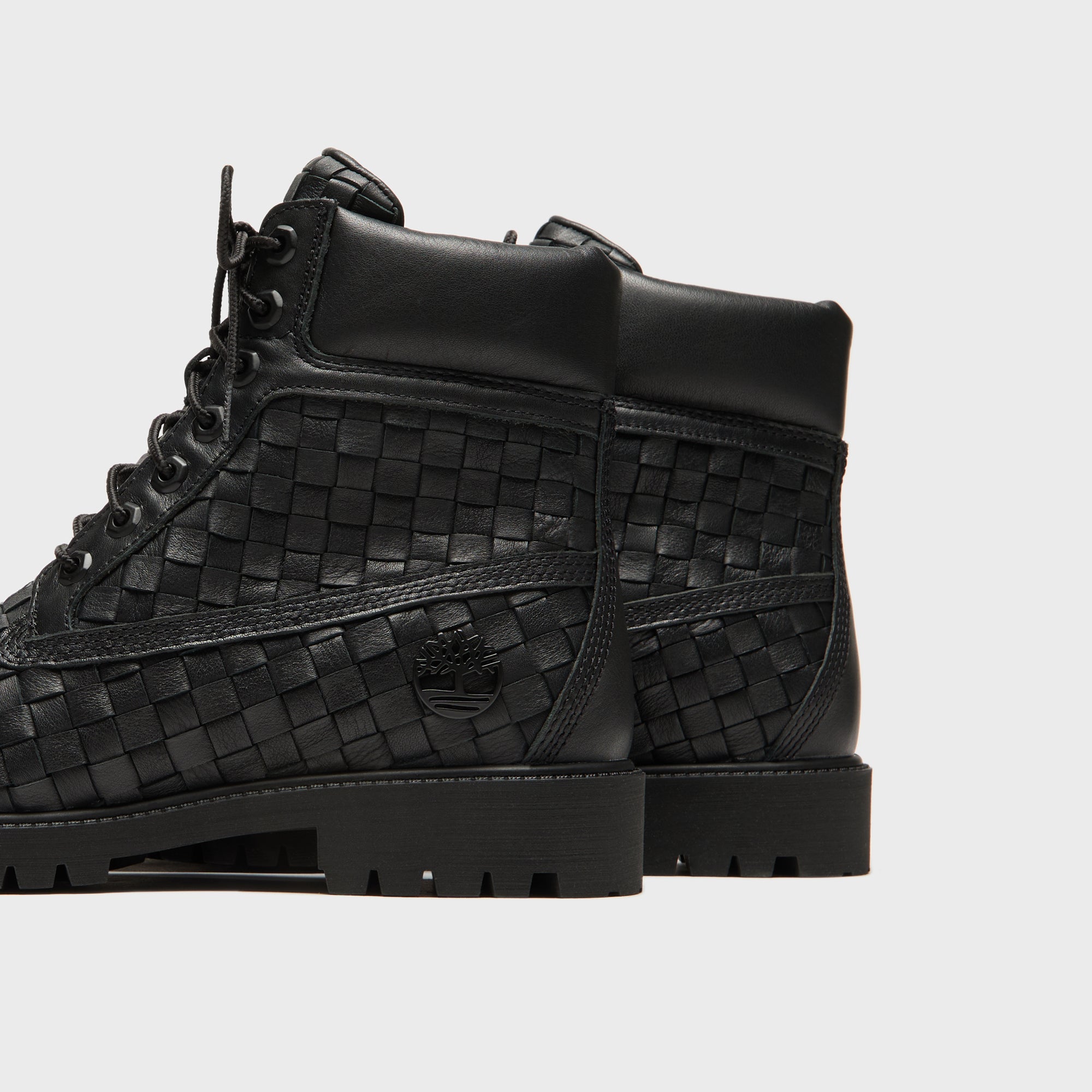 Timberland Woven 6-Inch Lace Up Full Grain Boot - Black – Kith