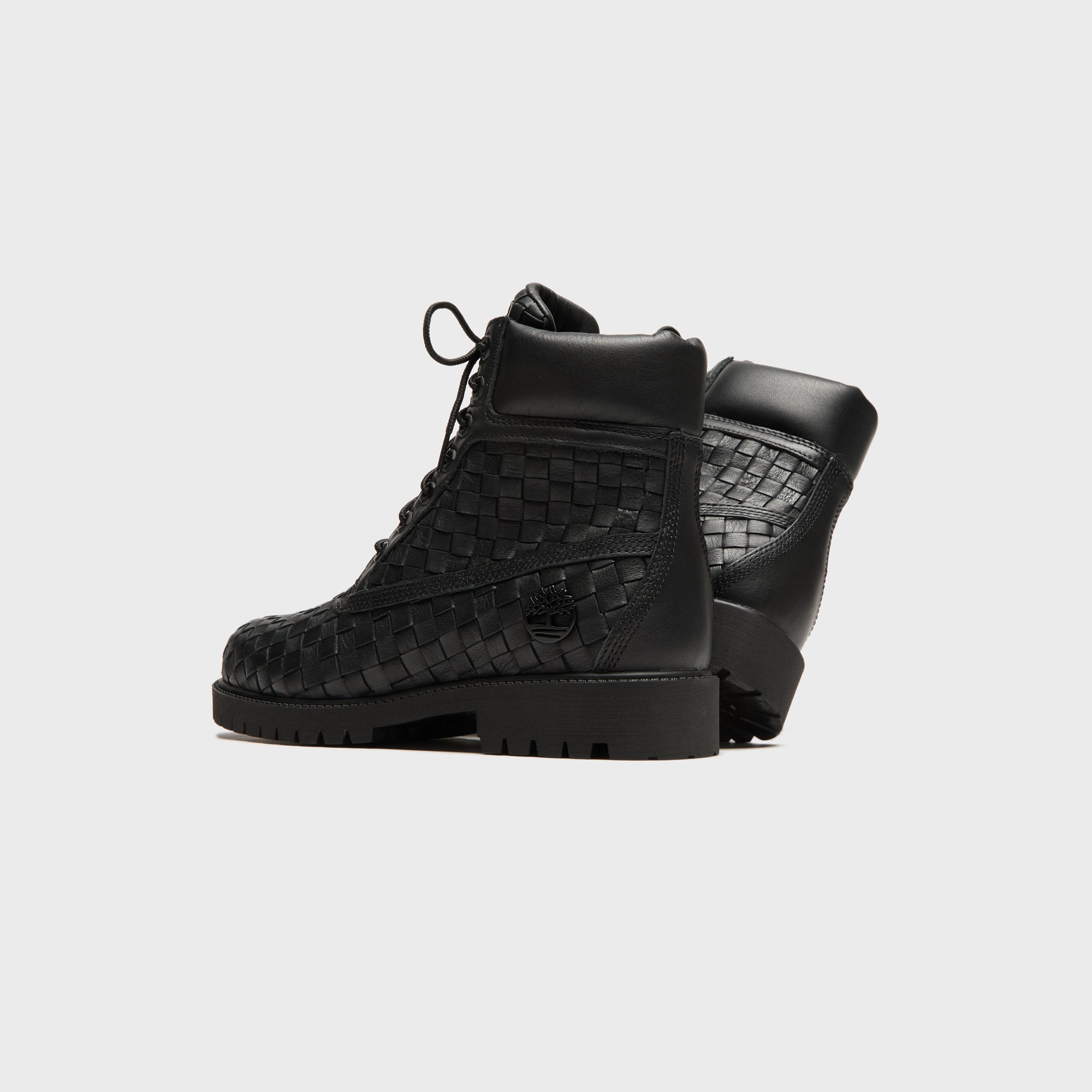 Timberland Woven 6-Inch Lace Up Full Grain Boot - Black – Kith