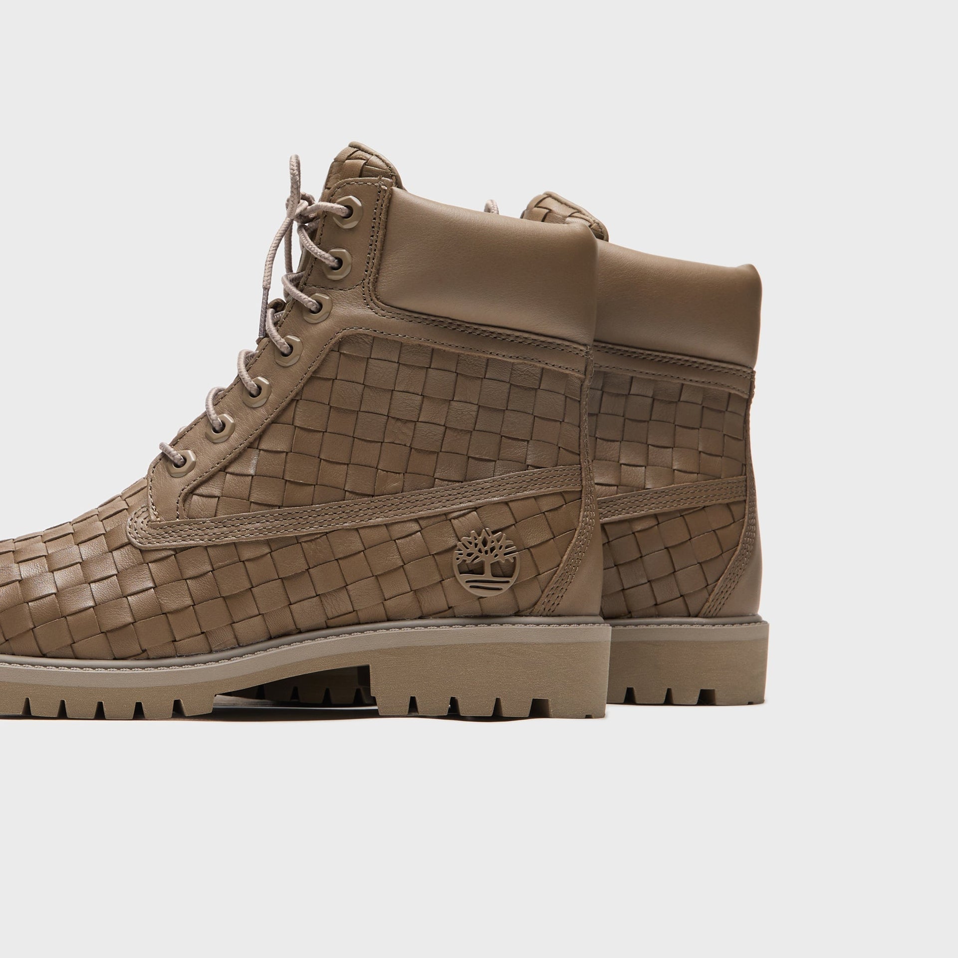 Timberland Textured Premium 6-Inch Boots - Olive Full Grain