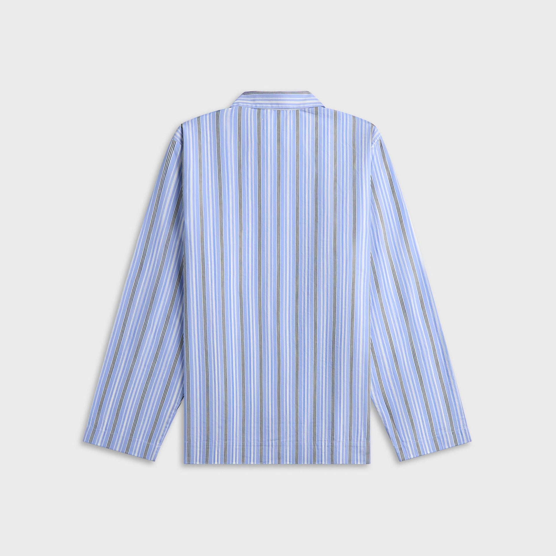 Tekla Poplin Long-Sleeved Pyjama Shirt - Stave Stripes