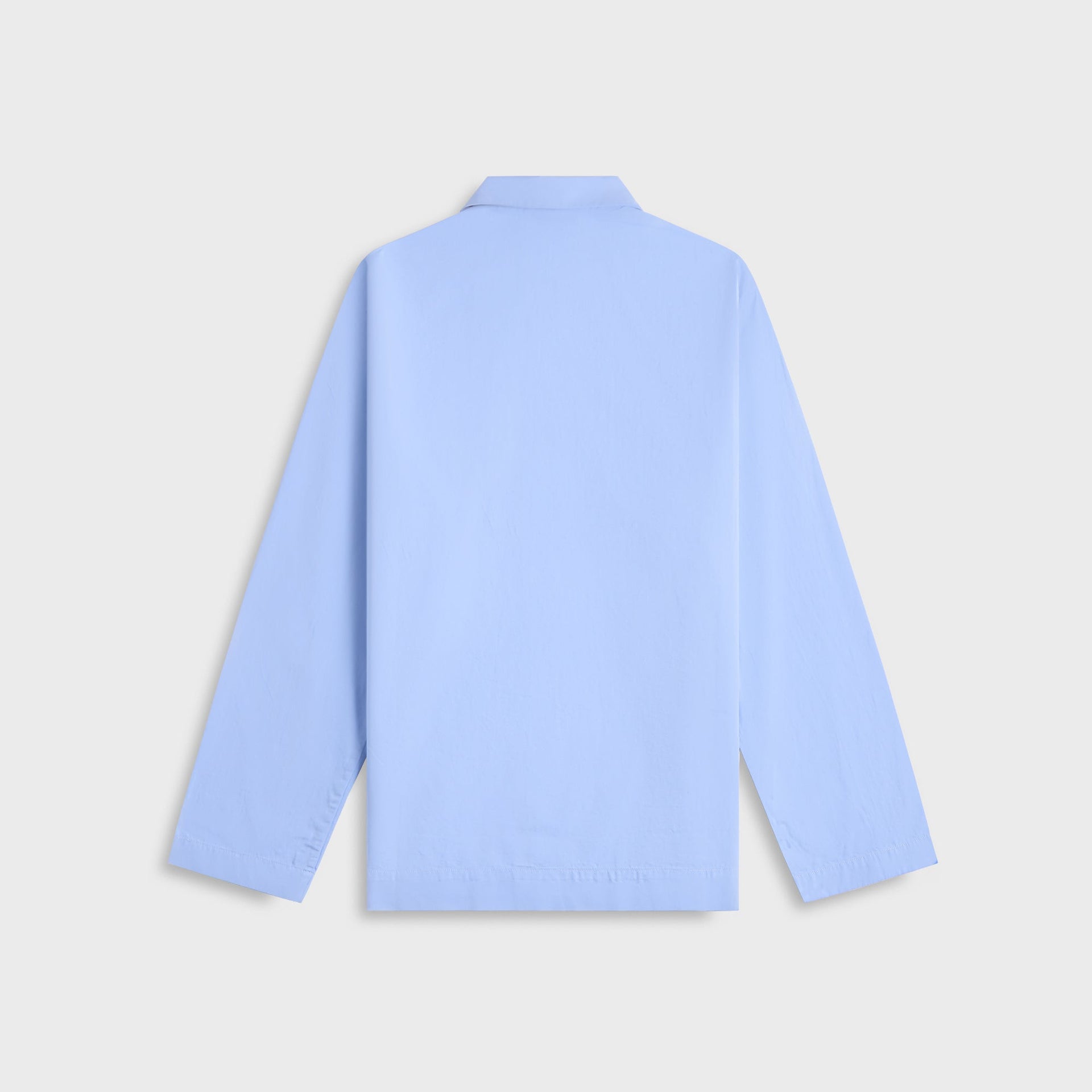 Tekla Poplin Long Sleeve Pyjama Shirt in Solid Cornflower