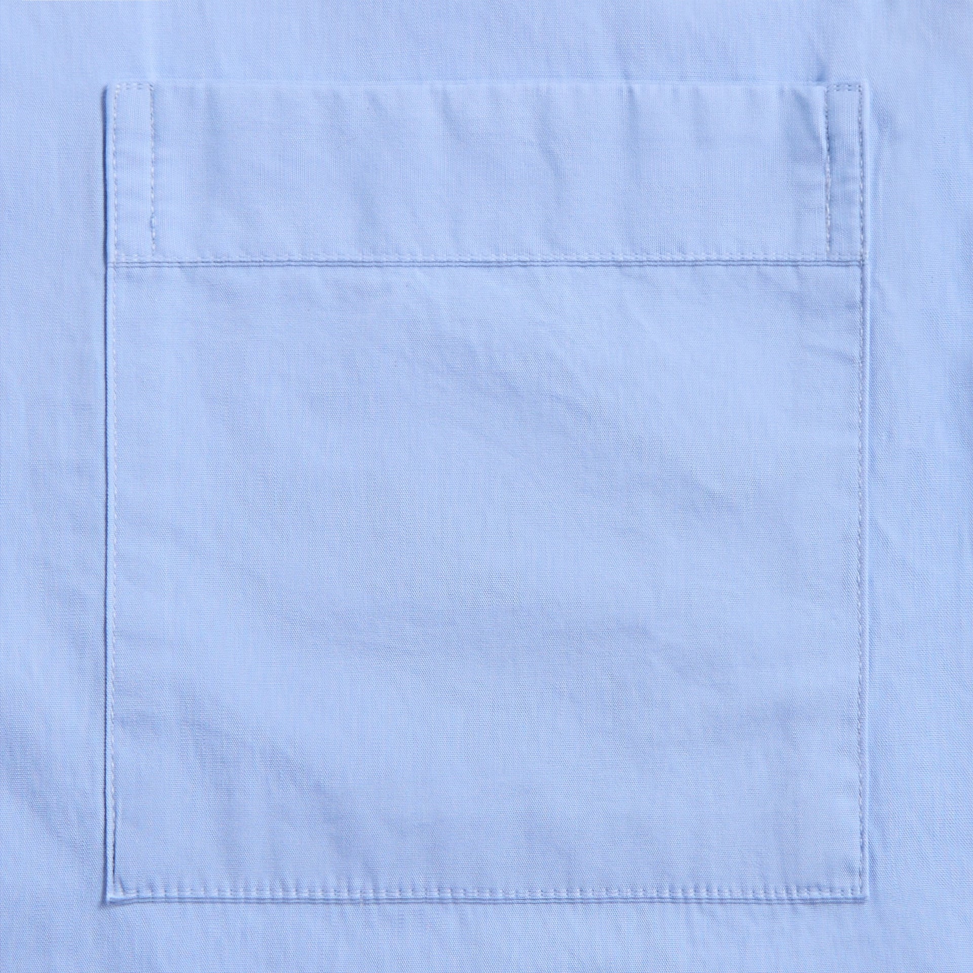 Tekla Poplin Long Sleeve Pyjama Shirt in Solid Cornflower
