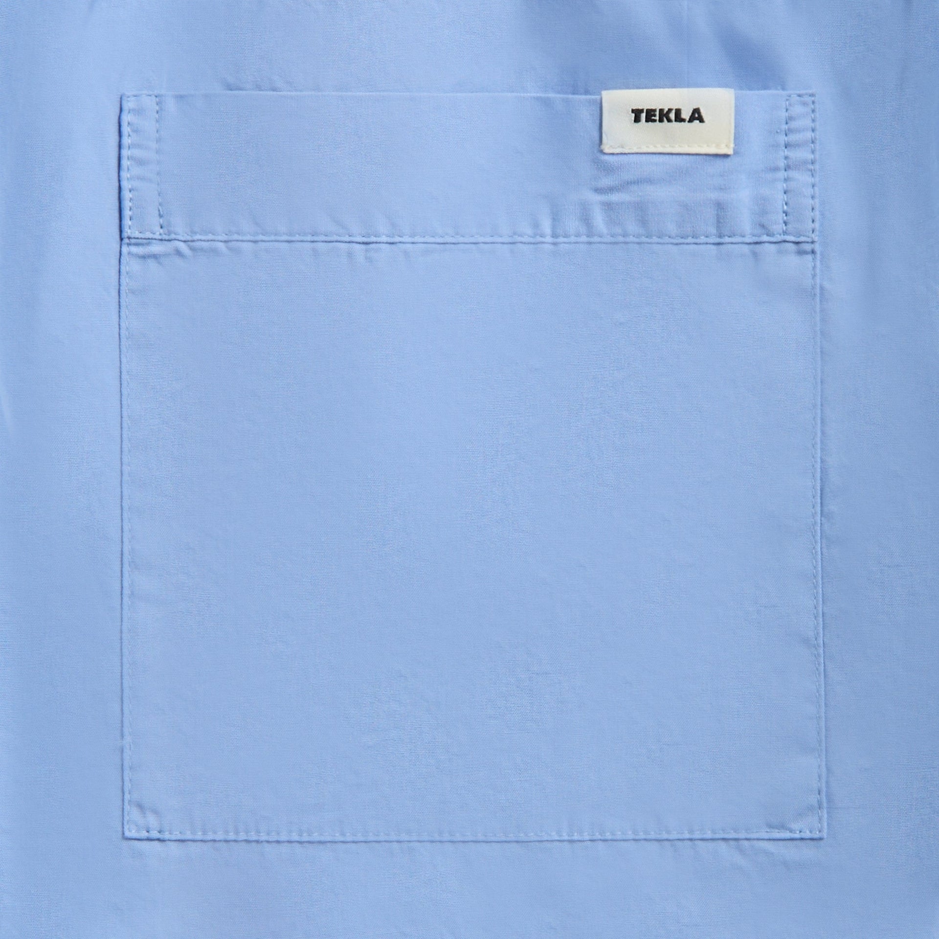 Tekla Poplin Pyjama Shorts in Solid Cornflower Blue