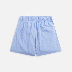 Tekla Poplin Pajama midi Shorts - Pin Stripes