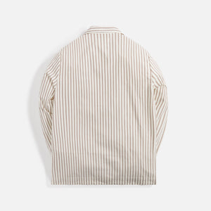 Tekla Poplin Long Sleeve Pajama Shirt - Hopper Stripes