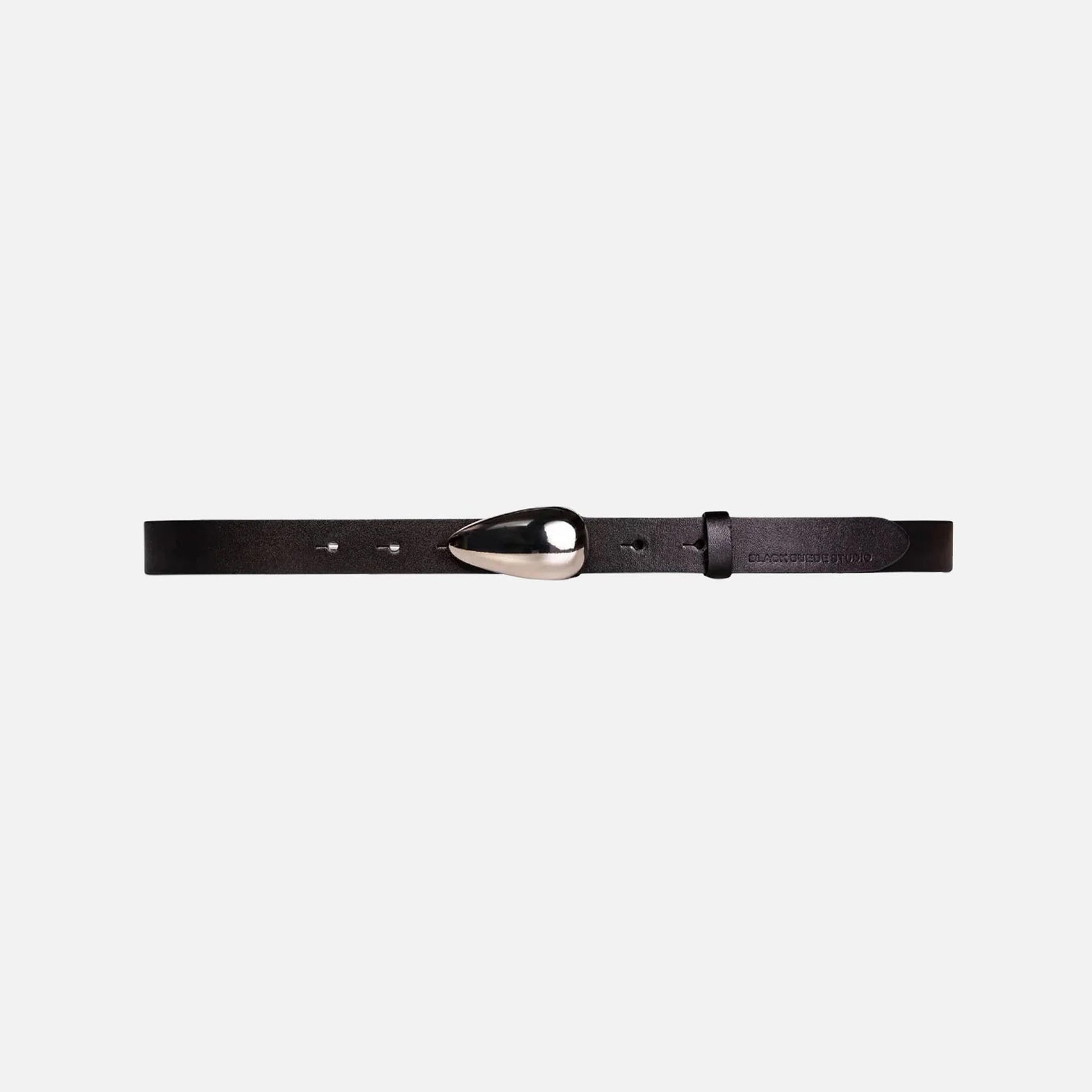 Black Suede Studio Tetra Belt in Black Suede