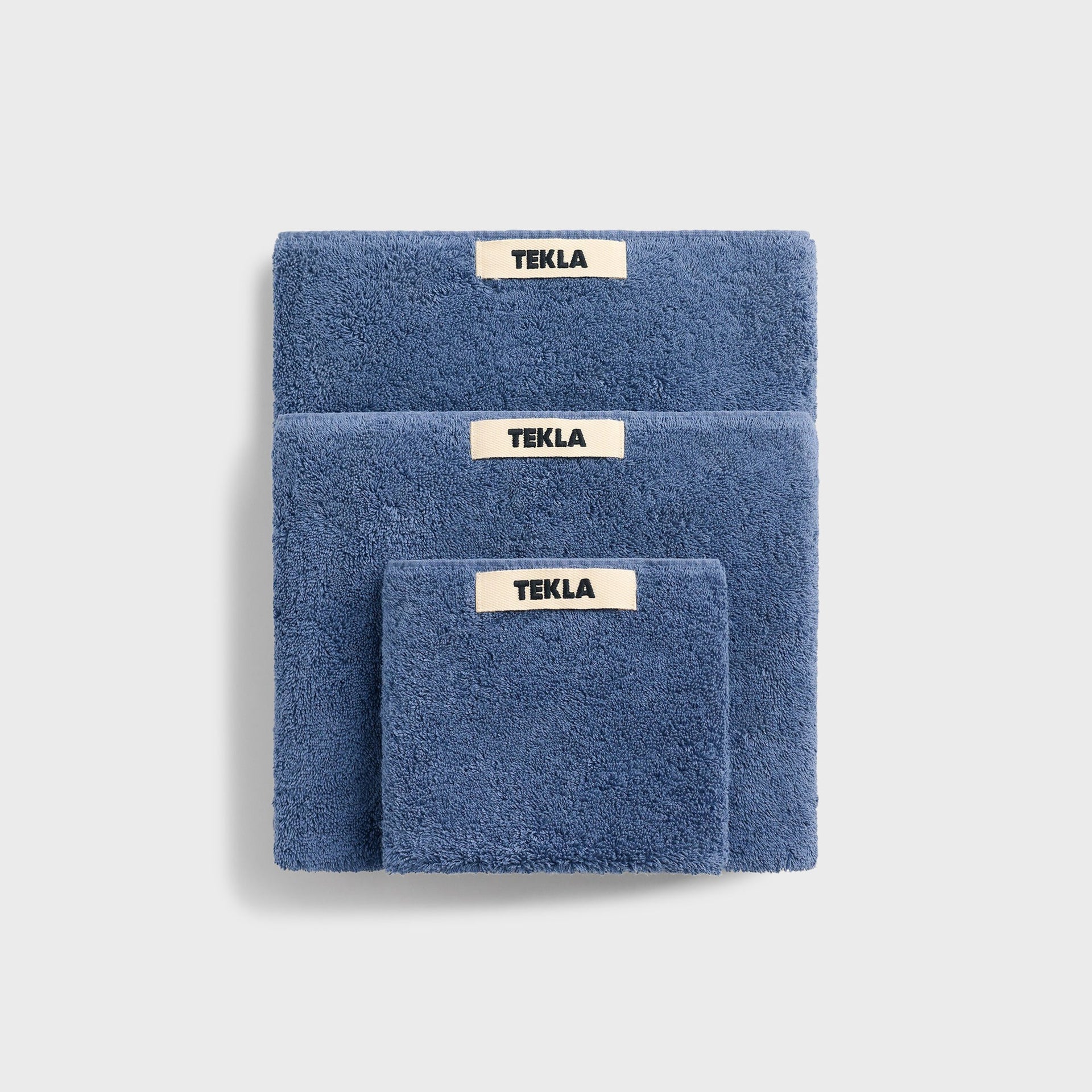 Tekla Washcloth - Storm Blue
