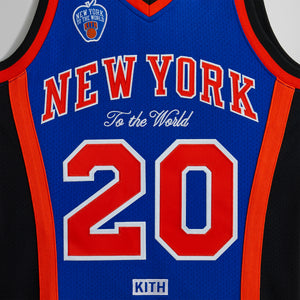 Kith and Mitchell & Ness for the New York Knicks Allan Houston Jersey - Knicks Blue / Knicks Orange