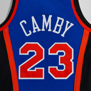 Kith and Mitchell & Ness for the New York Knicks Marcus Camby Jersey - Knicks Blue / Knicks Orange