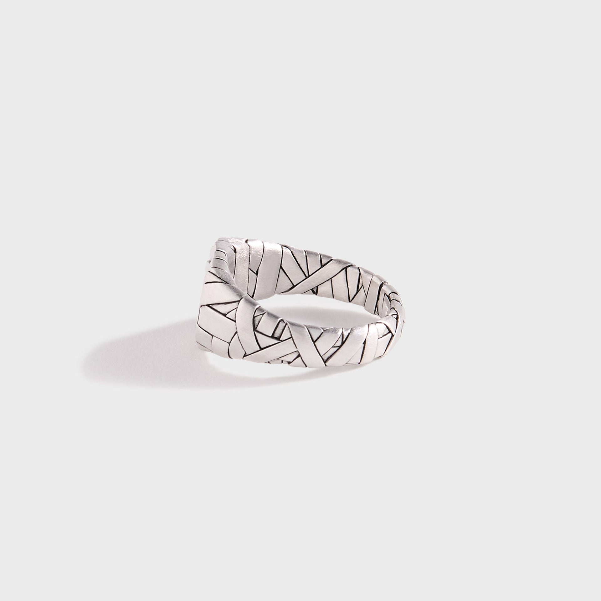 Tom Wood Quilt Small Ring - Silver