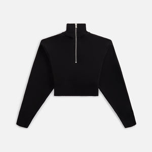 Sami Miro Vintage Turtleneck Safety Pin Thermal Cropped Top - Black