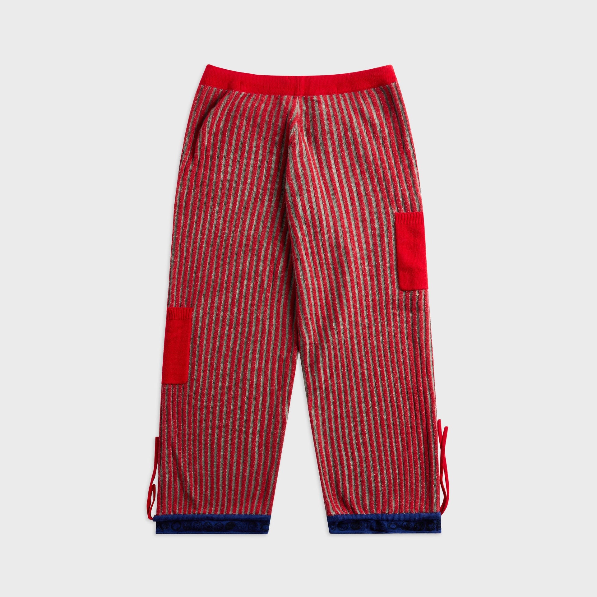 Adrian Cashmere Ribbed Trackies - Cherry