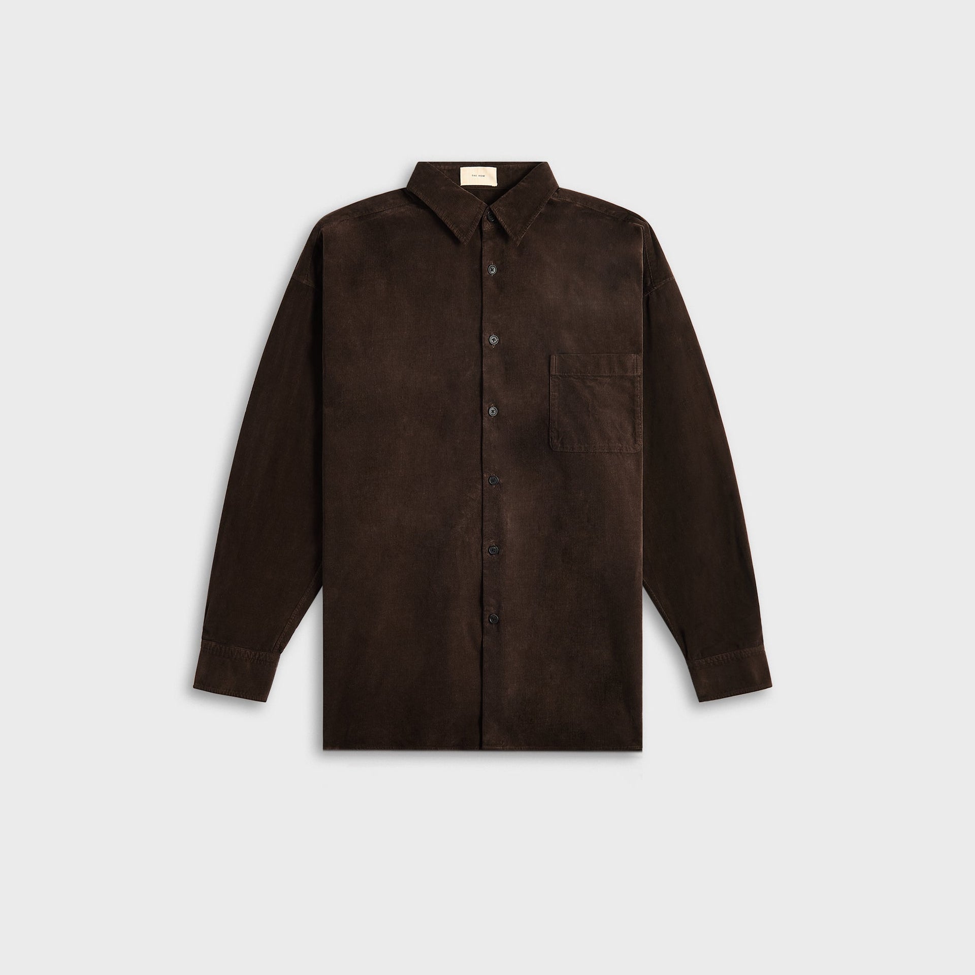 The Row Lancaster Shirt in Dark Coffee