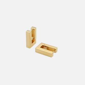 Tom Wood Square Hoops - Gold