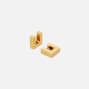 Tom Wood Small Square Hoops - Gold