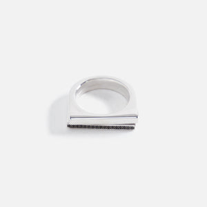 Tom Wood Step Ring Spinel 925 Sterling Silver - Silver / Black – Kith