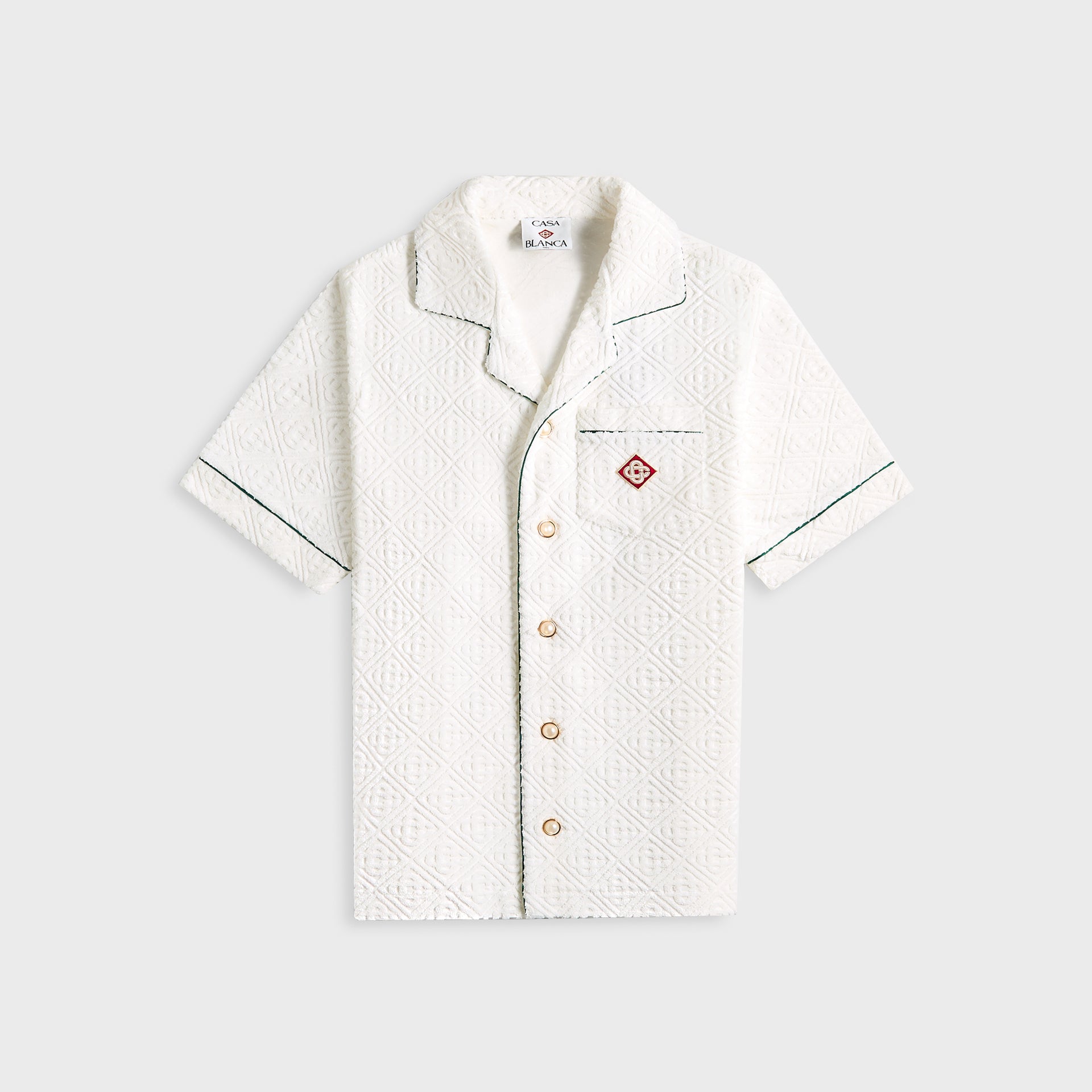 Casablanca Towelling Monogram Shirt - White