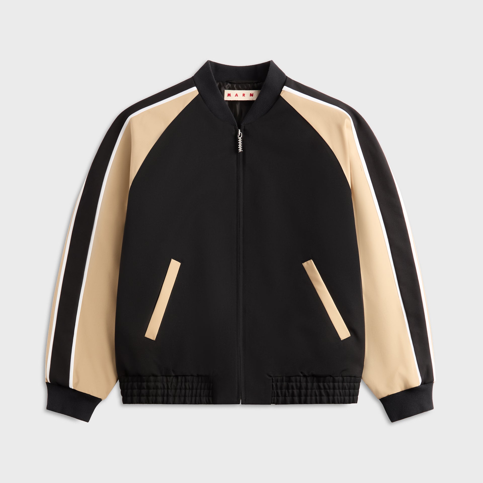 Marni Wool Raglan Sleeve Bomber Jacket - Black