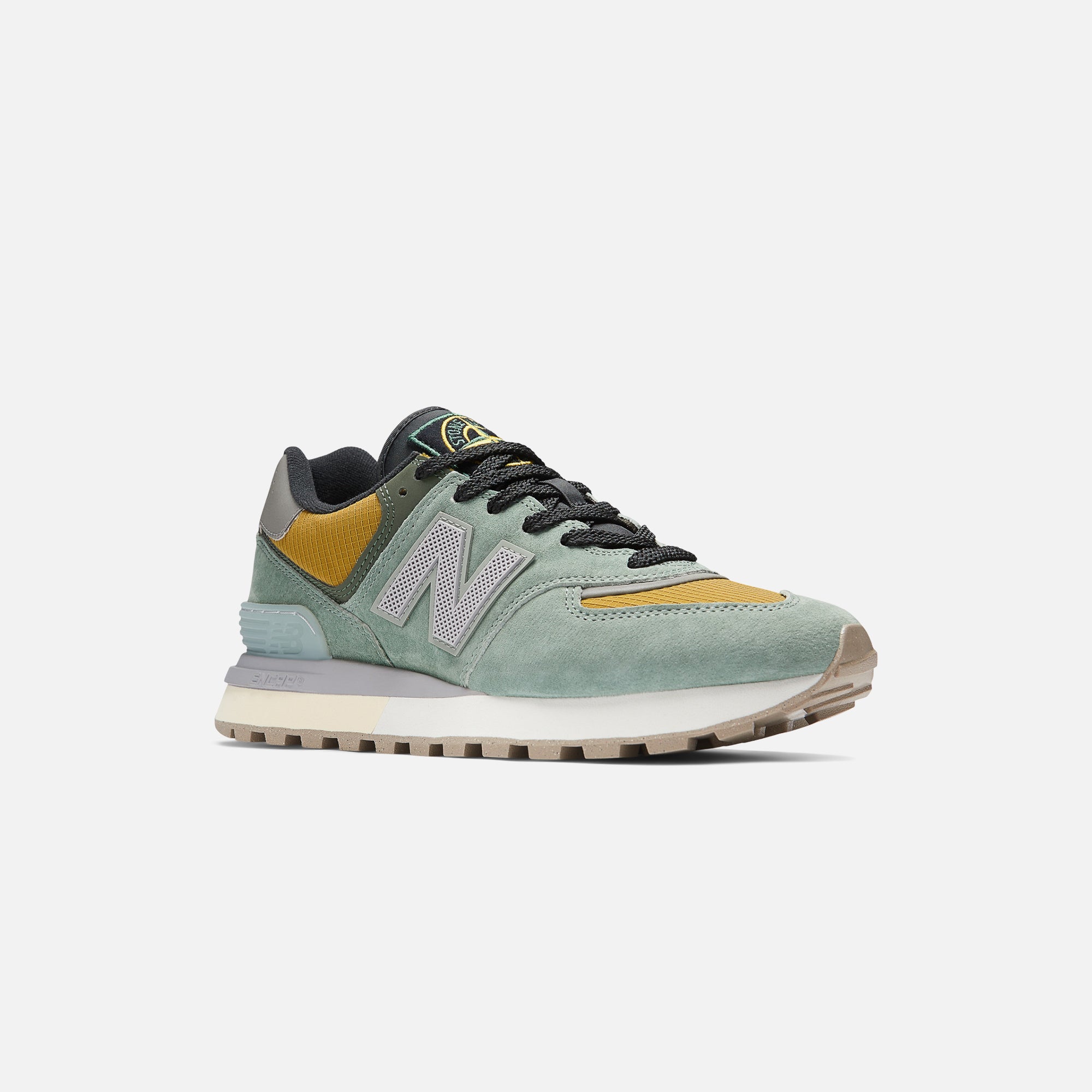 New Balance x Stone Island 574 - Light Green / Mustard Green – Kith