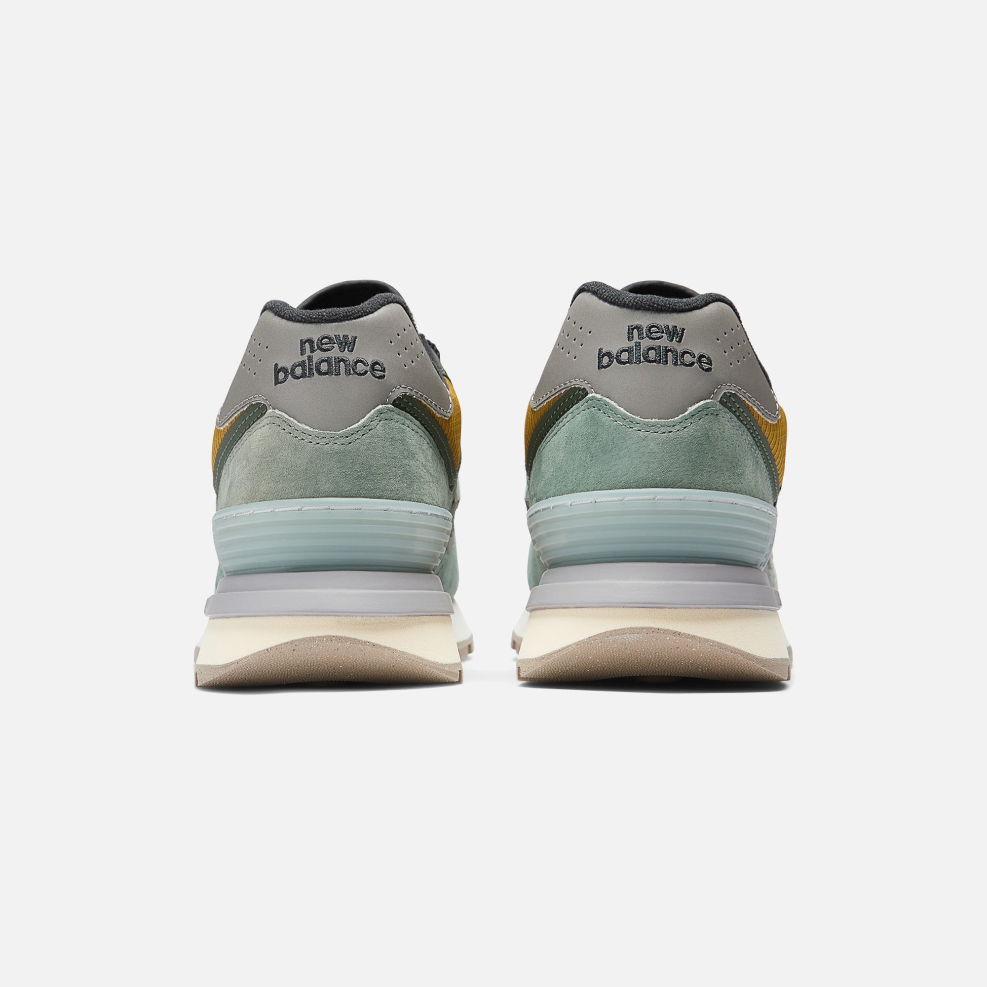 New Balance x Stone Island 574 - Light Green / Mustard Green – Kith