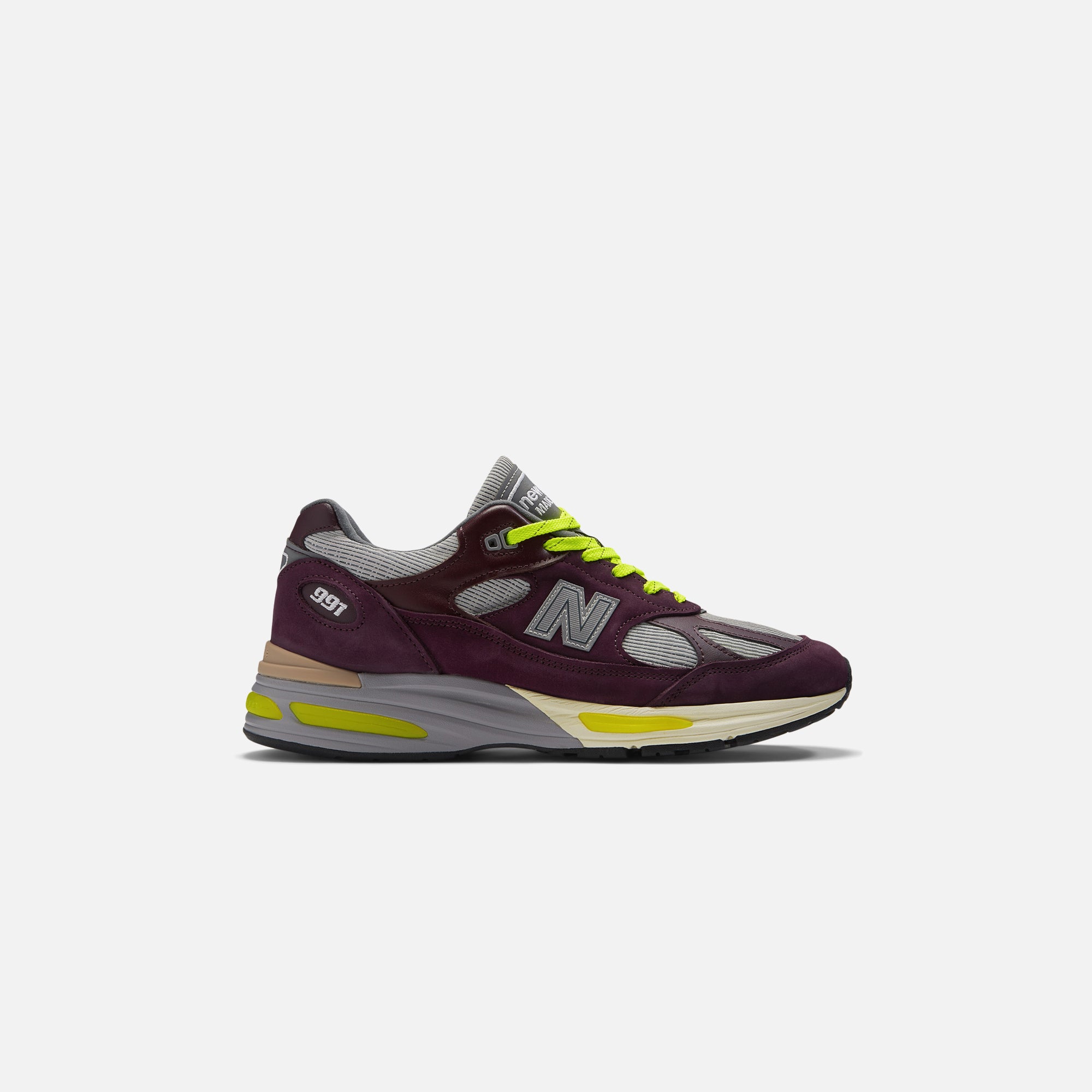 New Balance x Patta Made in UK 991v2 - Burgundy / Silver – Kith