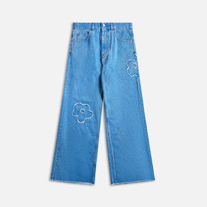 Marni Floral Applique Jeans - Cobalt