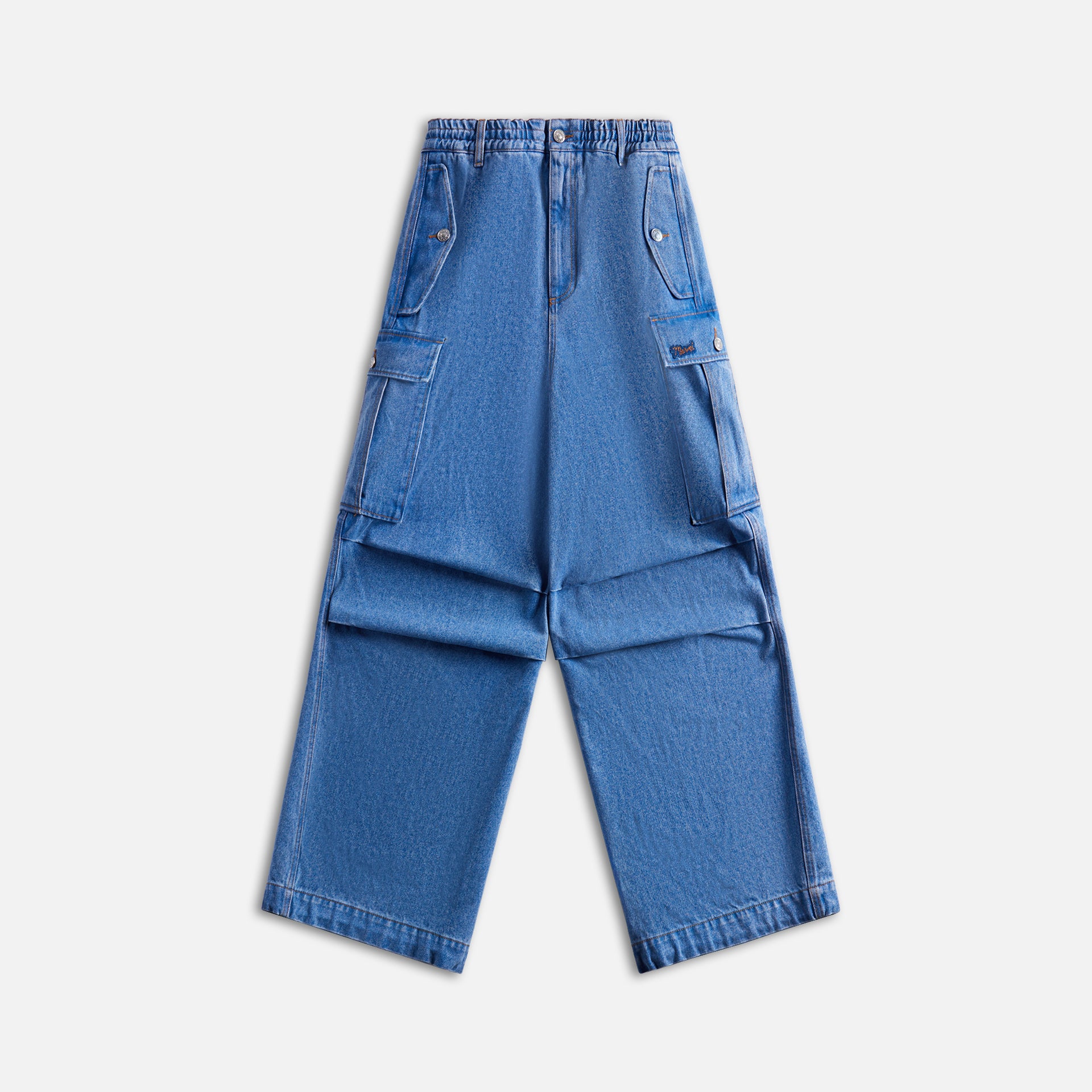 Marni Bleached Coated Organic Denim - Cobalt