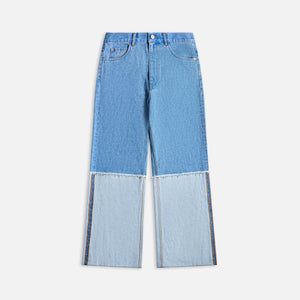 Marni Bleach Coated Organic Denim Mega Trouser - Cobalt